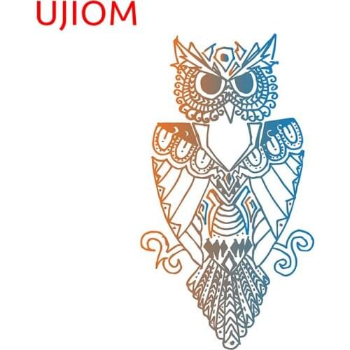 UJIOM Wall Stickers Gradient Owl Sticker Bedroom Accessories Living Room Decor Childrens Bedroom Decoration Vinyl Wallpaper