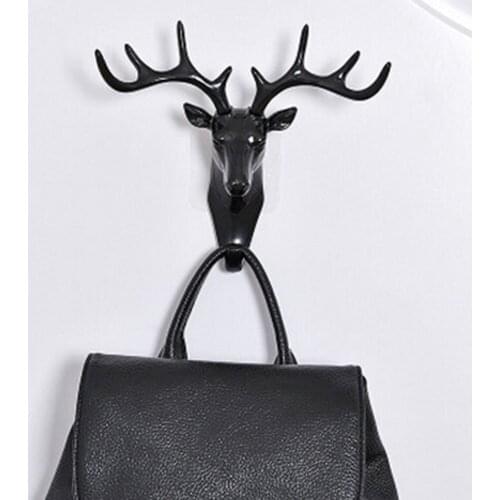 Wall Hanging Hook Vintage Deer Head Antlers for Hanging Clothes Hat Scarf Key Deer Horns Hanger Rack Wall Decoration