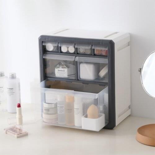 Desktop Storage Box Drawer Type Multi-layer Desk Stationery Organizer Cosmetic Rack Bathroom Storage Container Makeup Holder