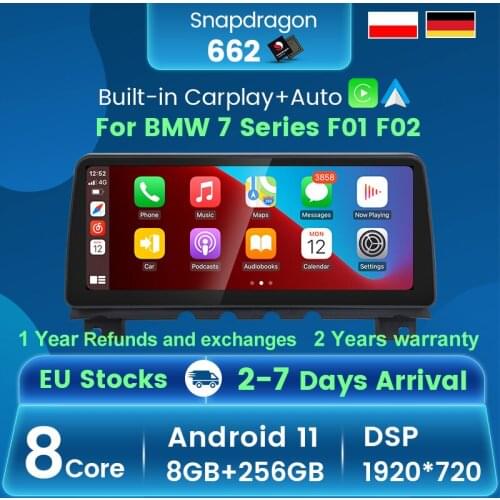 Navifly 12.3'' Android11 8G+256G Auto Radio Multimedia Headunit GPS for BMW F01/F02 7 Series 2011-2017 DSP 4G carplay 1920*720