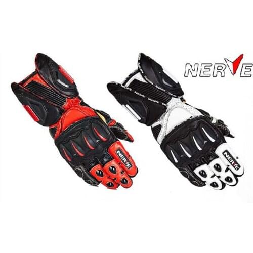 2019 New Germany NERVE leather motorcycle gloves long section of knight motorbike riding glove drop resistance for men KQ1018