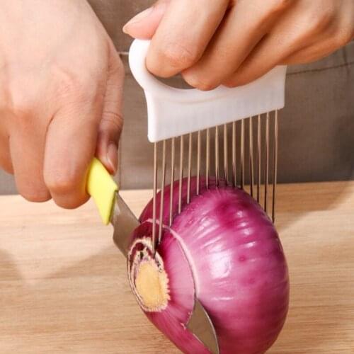Stainless Steel Shrendders & Slicers Tomato Onion Vegetables Slicer Cutting Aid Holder Slicing Cutter Kitchen Accessories Tools