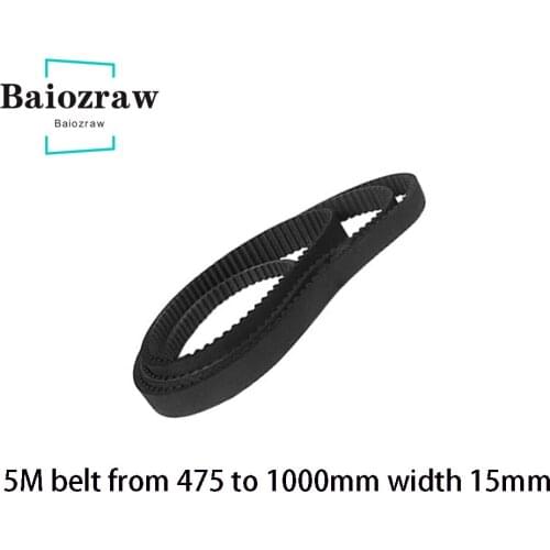 3D Printer HTD 5M Closed Loop Rubber Timing Belt 475 500 525 550 595 600 700 800 900 1000mm Width 15mm HTD 3M