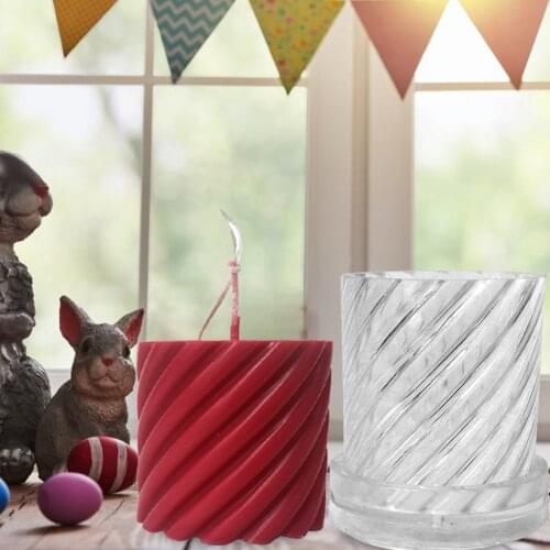 DIY Candle Making Plastic Round Spiral Shape Candle Making Mold Soap Mold Tool For Candle Making Home Decoration
