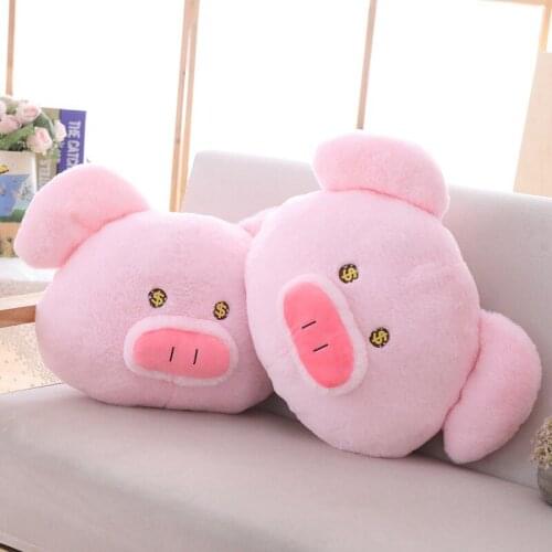 45*35cm Super Soft Piggy Plush Pillow Cute Cartoon Animal Stuffed Doll Bed Sofa Chair Pillow Cushion Girlfriends Birthday Gifts