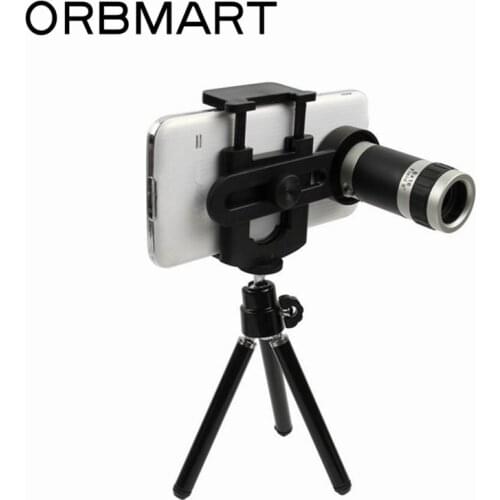 ORBMART 8X Optical Zoom Telescope Camera Lens With Mini Tripod Holder For iPhone 5s 6 6s Plus Samsung S6 S5 Note Meizu Xiaomi