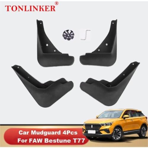 TONLINKER Mudguard For FAW Bestune T77 2018 2019 2020 2021 Mud Flaps Mudguards Splash Guards Fender Mudflaps 4Pcs Car Accesories