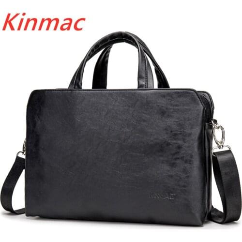 Kinmac Brand Waterproof Messenger Laptop Bag 13,14,15,15.6 inch, Brown Leather Case For MacBook Air Pro13.3,15.4 Dropship V131