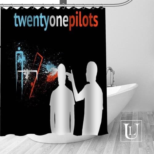 Twenty One Pilots Shower Curtains Custom Design Creative Shower Curtain Bathroom Waterproof Polyester Fabric