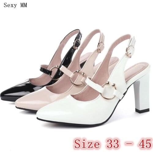 Women High Heels Sandals Stiletto Woman High Heel Shoes Slingback Ladies Pumps Small Plus Size 33 -40 41 42 43 44 45