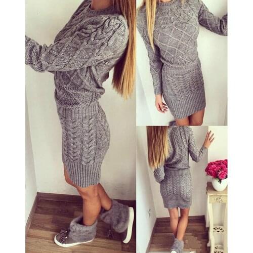 Women Dress Dress Full 2020 Top Fashion Special Offer Acrylic Paisley Plus Size Women Knitwear Hook Flower Long-sleeved Lady