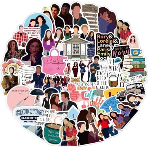 50pcs Classic TV Show Gilmore Girls Graffiti Stickers For Laptop Luggage Guitar Skateboard Car Trunk Motorcycle Decals Sticker