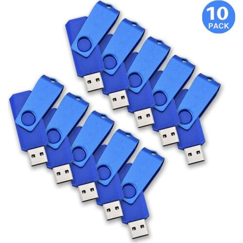 TOPESEL 10PCS USB 2.0 Flash Drives Memory Sticks Storage Thumb Pen Drives U Disks