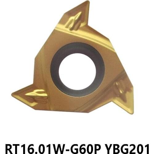 100% Original RT16.01W-G60P YBG201 16ER Threading Carbide Inserts Lathe Cutter CNC Cutter for Steel & Stainless Steel 10pcs/box