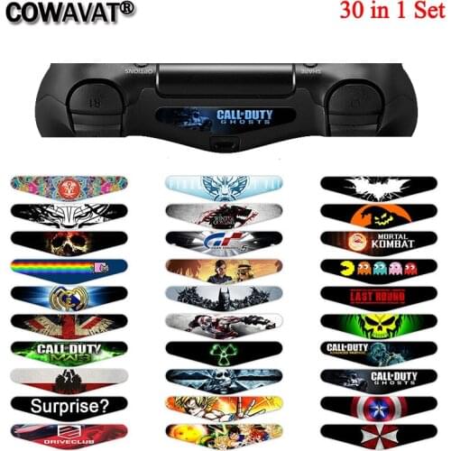 30/40 pieces in 1 Set LED Light Bar Decal Sticker for PS4 Gamepads Controller for Playstation 4 Light Bar Film Game Accessories