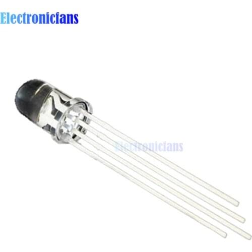 50Pcs 5mm 4pin RGB Tri-Color Common Cathode LED Red Green Blue