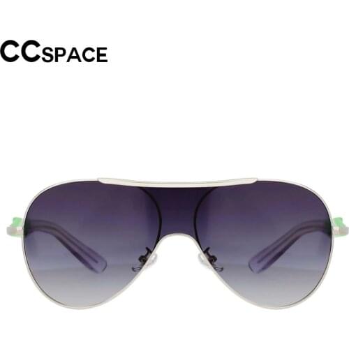 53350 Pilot One Lens Large Frame Sunglasses Decorative Vintage Patchwork Legs Men Womens Shade UV400