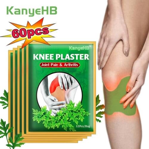 60pcs/5bags Knee joint Pain Plaster Chinese Wormwood Extract Sticker for Joint Ache Arthritis Rheumatoid Pain Relief Patch A356