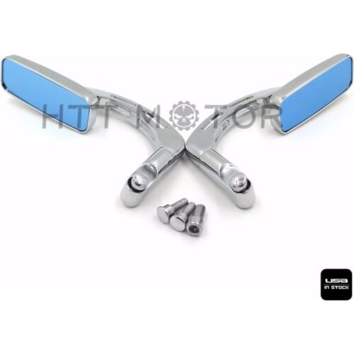 Aftermarket free shipping motorcycle parts 8mm/10mm Rectangle Rearview Mirror For Honda CB1000R Shadow Yamaha Suzuki chromed