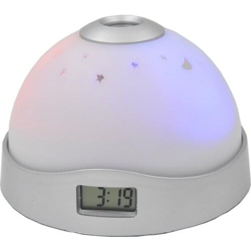 Alarm Clocks, Round LED Display Digital Clock with Color Changing, Starry Night Light, Bedroom Clock for Heavy Sleepers