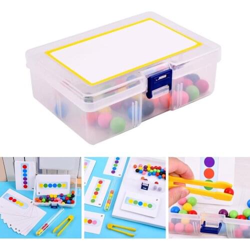 Colorful Counting Beads with Tube & Clamp - 40 Bead - Sort, Count & Color