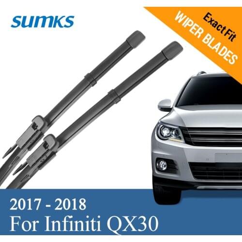 SUMKS Wiper Blades for Infiniti QX30 24"&19" Fit Pinch Type Arms 2017 2018