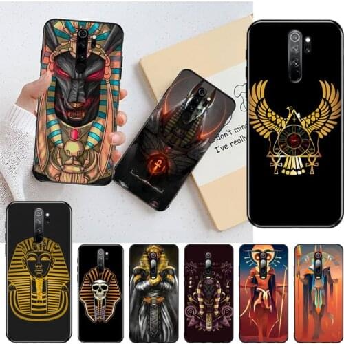 Egypt Nefertiti Anubis Ankh Pharaoh Phone Case for Redmi 9A 8A 7 6 6A Note 9 8 8T Pro Max Redmi 9 K20 K30 Pro