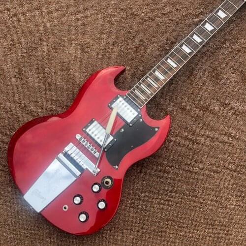 SG Electric Guitar G400 Deep Red Color Rosewood Fingerboard Bigsby Tremolo Free Shipping