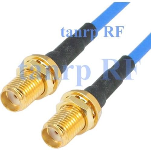 10pc 15CM coaxial Sexi Flexible blue jacket jumper extension cable RG405 6in SMA female jack to SMA female RF 3G 4G router WIFI