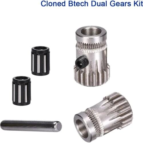 Cloned Btech Dual Gears Kit MK2/MK3 Extruder Gear Extrusion Wheel DIY Pulley 3D Printer Parts Wheel MK8 Bowden Hotend