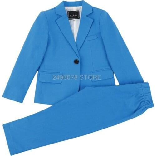 2020 New Arrival child blazer Jacket +Pants 2Pcs suit School Boys slim and beautiful Wedding Birthday Party wear sets 2-12 year