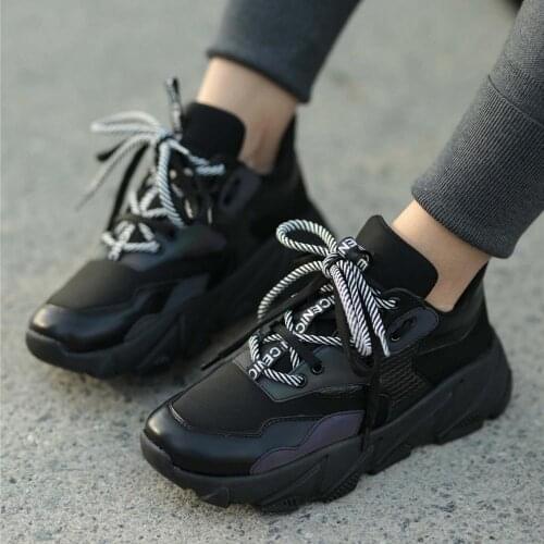 Mio Gusto Brand PENELOPE, Black Color New Fashion Vulcanize Women 's Sneaker Sport Shoes