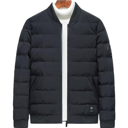 Jacket Mens Cotton-padded Clothes Winter Stylish New Style Jacket Thick Korean-style Slim Fit Short Jacket