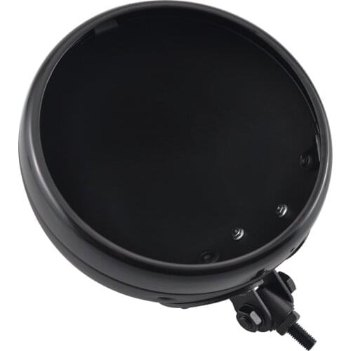 Matt Black 7" Motorcycle Headlight Light Bulb Bucket Housing Outside Shell Universal For Harley Honda Suzuki Cafe Racer Fat Boy