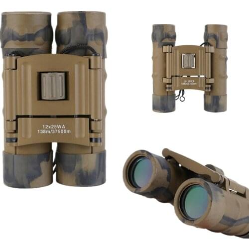 FIRECLUB 12X25 HD Telescope Binocular Compact Portable High Power Folding Hunting Travel Telescope Binocular