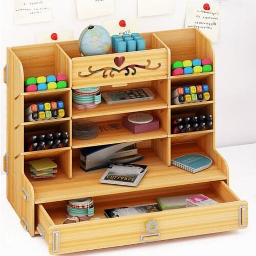 Multifunction desk organizer offical&Storage supplies Wooden stationery storage desk accessories Pen storage