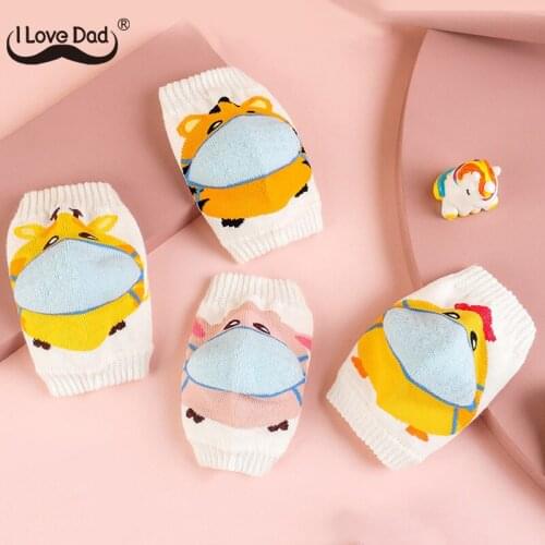 Cartoon Animal Baby Knee Pads Soft Cotton Non Slip Newborn Leg Warmers For Girls Boys Giraff Infant Toddler Baby Accessories