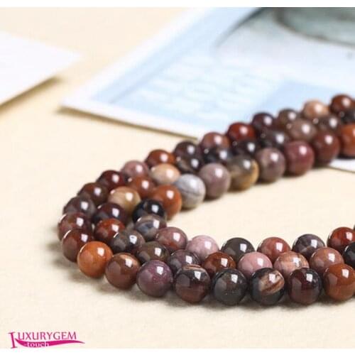Natural Tree Fossil Stone Loose Beads High Quality 4/6/8/10/12mm Smooth Round Shape DIY Gem Jewelry Accessories 38cm wk377
