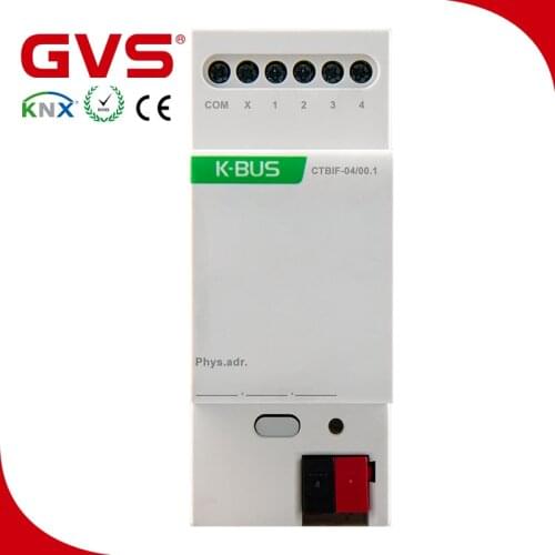 2020 New GVS KNX/EIB K-bus Smart Home Building Automation System Dry Contact KNX 4 8 folds Universal Interface DIN-Rail Mount