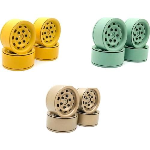 4PCS Metal 1.9 inch Wheel Rim for 1/10 RC Rock Crawler Traxxas TRX-4 D90 D110 Defender Axial SCX10 90046 90047