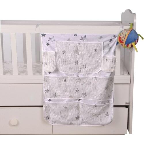New Season Baby bed hanging storage bags cotton newborn crib organizer toy diaper pocket crib accessory