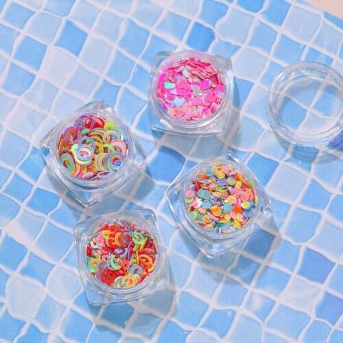 Nail Art Sequin Round Shape Patch Manicure Accessories DIY Nail Art Decoration