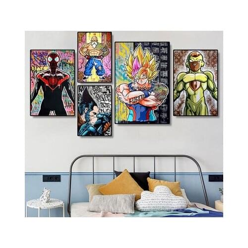 Anime Poster Dragon Ball Art Canvas Painting Mural Printing Wall Poster Home Living Room Bedroom Wall Decoration Painting