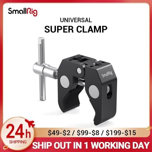SmallRig Super Clamp with ARRI Locating Hole for Mounting HDMI Monitor LED Light LCD Video Camera Flash Camera DSLR 2478
