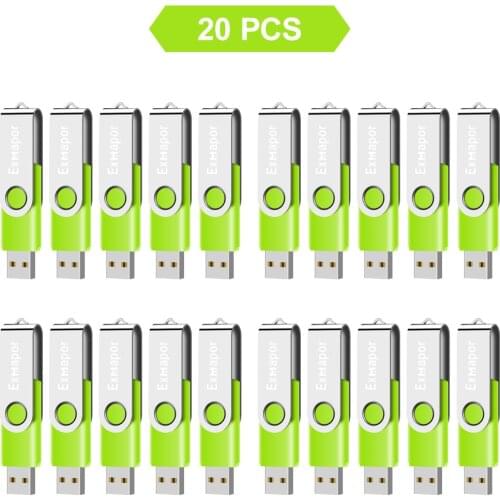 32GB USB Stick USB Storage Portable Thumb Drive Pen Drive Exmapor USB Flash Drive 1, 2, 4, 8 ,16 GB X 20 Bulk Memory Stick Green