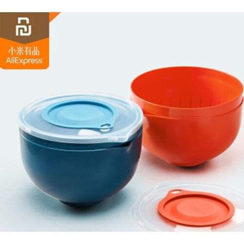 Youpin mijia kalar kitchen household water filter basket two-piece double-layer sink washing basket fruit bowl kitchen utensils