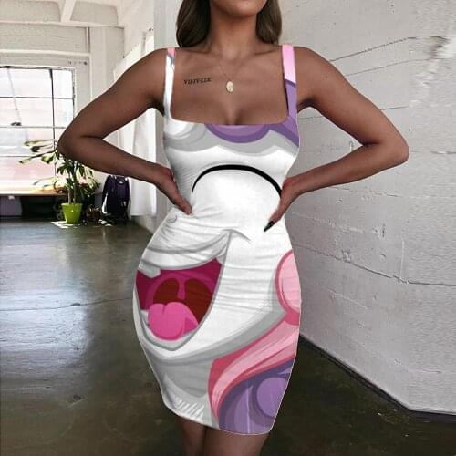 KYKU Unicorn Dress Women Music Bodycon Dress Funny 3d Print Party Ladies Dresses Womens Clothing Summer Beach Beach Femme
