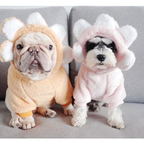 Winter Dog Coat Hoodie French Bulldog Clothes Pug Clothing Pomeranian Poodle Schnauzer Welsh Corgi Dog Costumes Apparel Dropship