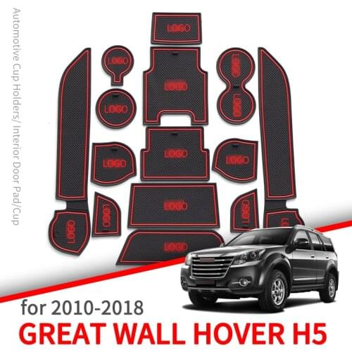 ZUNDUO Anti-Slip Gate Slot Cup Mat for Great Wall Hover H5 DW Hower 2010-2018 Haval H5 Accessories Rubber Non-slip Pad