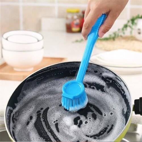 1pc Multifunctional Colorful Vertical Cleaning Brush Kitchen Dishwashing Brush Pot Brush Washing Brush Sink Cleaning Tools
